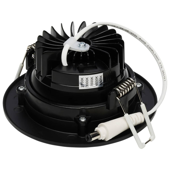 Remote Driver LED Downlight Satco S11625R1 12 Watt LED Direct Wire Downlight - Gimbaled - 3.5 Inch - CCT Selectable - Round - Remote Driver - Black Finish - 840 Lumens - 120 Volt Satco