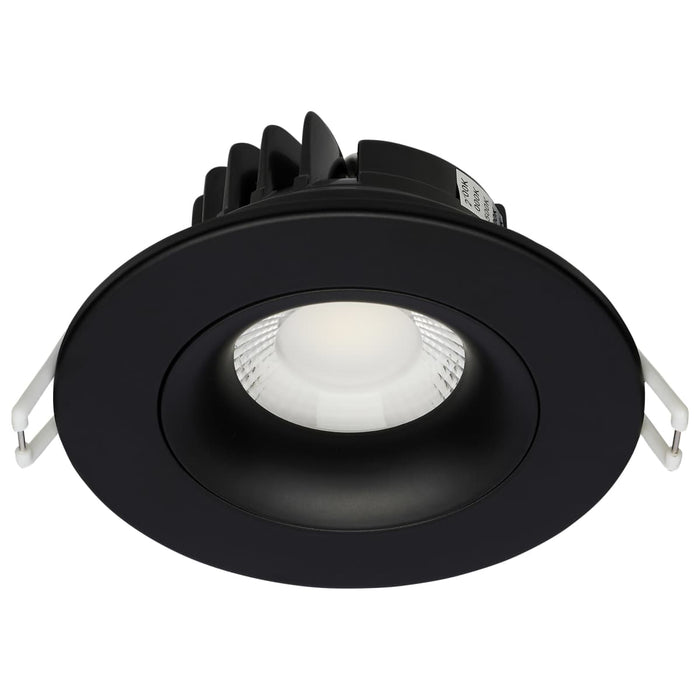 Remote Driver LED Downlight Satco S11625R1 12 Watt LED Direct Wire Downlight - Gimbaled - 3.5 Inch - CCT Selectable - Round - Remote Driver - Black Finish - 840 Lumens - 120 Volt Satco