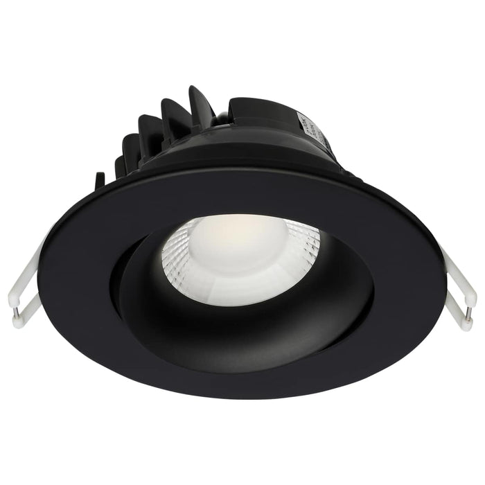 Remote Driver LED Downlight Satco S11625R1 12 Watt LED Direct Wire Downlight - Gimbaled - 3.5 Inch - CCT Selectable - Round - Remote Driver - Black Finish - 840 Lumens - 120 Volt Satco