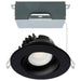 Remote Driver LED Downlight Satco S11625R1 12 Watt LED Direct Wire Downlight - Gimbaled - 3.5 Inch - CCT Selectable - Round - Remote Driver - Black Finish - 840 Lumens - 120 Volt Satco