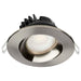 Remote Driver LED Downlight Satco S11626R1 12 Watt LED Direct Wire Downlight - Gimbaled - 3.5 Inch - CCT Selectable - Round - Remote Driver - Brushed Nickel Finish - 840 Lumens - 120 Volt Satco
