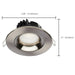 Remote Driver LED Downlight Satco S11626R1 12 Watt LED Direct Wire Downlight - Gimbaled - 3.5 Inch - CCT Selectable - Round - Remote Driver - Brushed Nickel Finish - 840 Lumens - 120 Volt Satco