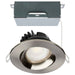 Remote Driver LED Downlight Satco S11626R1 12 Watt LED Direct Wire Downlight - Gimbaled - 3.5 Inch - CCT Selectable - Round - Remote Driver - Brushed Nickel Finish - 840 Lumens - 120 Volt Satco