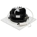 Remote Driver LED Downlight Satco S11627R1 12 Watt LED Direct Wire Downlight - Gimbaled - 3.5 Inch - CCT Selectable - Square - Remote Driver - White Finish - 840 Lumens - 120 Volt Satco