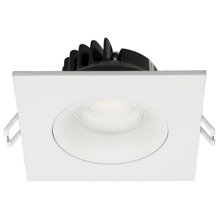 Remote Driver LED Downlight Satco S11627R1 12 Watt LED Direct Wire Downlight - Gimbaled - 3.5 Inch - CCT Selectable - Square - Remote Driver - White Finish - 840 Lumens - 120 Volt Satco