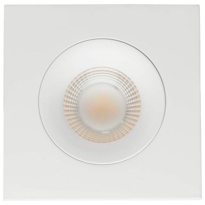 Remote Driver LED Downlight Satco S11627R1 12 Watt LED Direct Wire Downlight - Gimbaled - 3.5 Inch - CCT Selectable - Square - Remote Driver - White Finish - 840 Lumens - 120 Volt Satco
