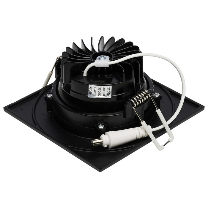 Remote Driver LED Downlight Satco S11628R1 12 Watt LED Direct Wire Downlight - Gimbaled - 3.5 Inch - CCT Selectable - Square - Remote Driver - Black Finish - 840 Lumens - 120 Volt Satco