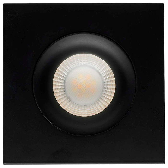 Remote Driver LED Downlight Satco S11628R1 12 Watt LED Direct Wire Downlight - Gimbaled - 3.5 Inch - CCT Selectable - Square - Remote Driver - Black Finish - 840 Lumens - 120 Volt Satco