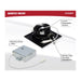 Remote Driver LED Downlight Satco S11628R1 12 Watt LED Direct Wire Downlight - Gimbaled - 3.5 Inch - CCT Selectable - Square - Remote Driver - Black Finish - 840 Lumens - 120 Volt Satco