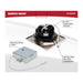 Remote Driver LED Downlight Satco S11629R1 12 Watt LED Direct Wire Downlight - Gimbaled - 3.5 Inch - CCT Selectable - Square - Remote Driver - Brushed Nickel Finish - 840 Lumens - 120 Volt Satco