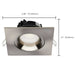 Remote Driver LED Downlight Satco S11629R1 12 Watt LED Direct Wire Downlight - Gimbaled - 3.5 Inch - CCT Selectable - Square - Remote Driver - Brushed Nickel Finish - 840 Lumens - 120 Volt Satco