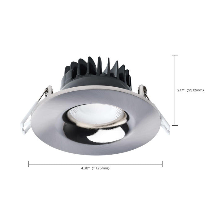 Remote Driver LED Downlight Satco S11632R1 10 Watt LED Direct Wire Downlight - Remote Driver - CCT Selectable - Dimmable - Round - Brushed Nickel Finish Satco
