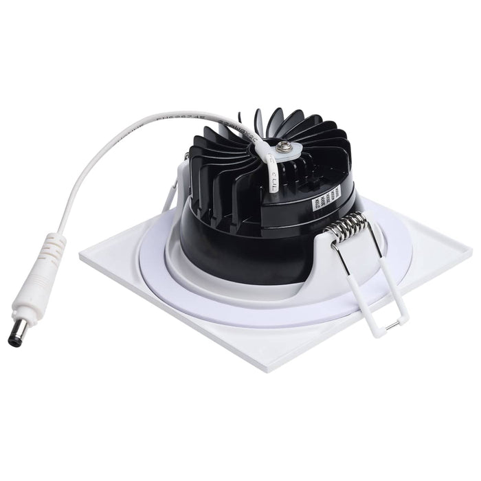 Remote Driver LED Downlight Satco S11633R1 10 Watt LED Direct Wire Downlight - Remote Driver - CCT Selectable - Dimmable - Square - White Finish Satco