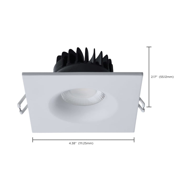 Remote Driver LED Downlight Satco S11633R1 10 Watt LED Direct Wire Downlight - Remote Driver - CCT Selectable - Dimmable - Square - White Finish Satco
