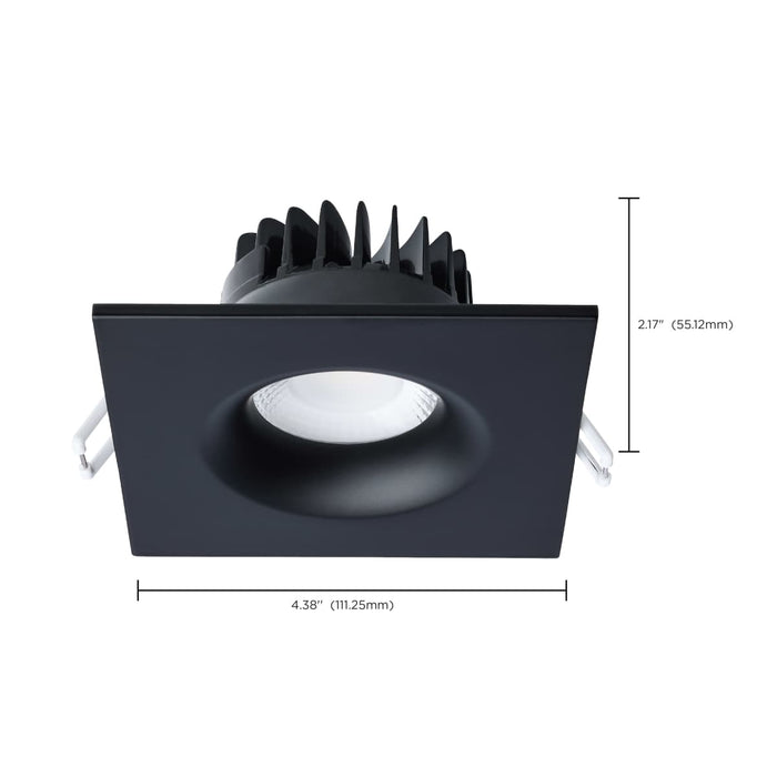 Remote Driver LED Downlight Satco S11634R1 10 Watt LED Direct Wire Downlight - Remote Driver - CCT Selectable - Dimmable - Square - Black Finish Satco