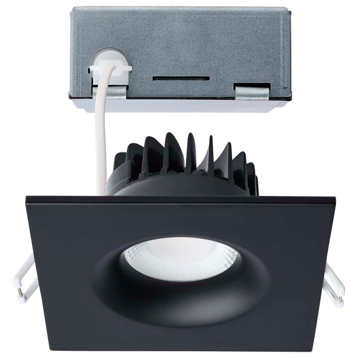 Remote Driver LED Downlight Satco S11634R1 10 Watt LED Direct Wire Downlight - Remote Driver - CCT Selectable - Dimmable - Square - Black Finish Satco