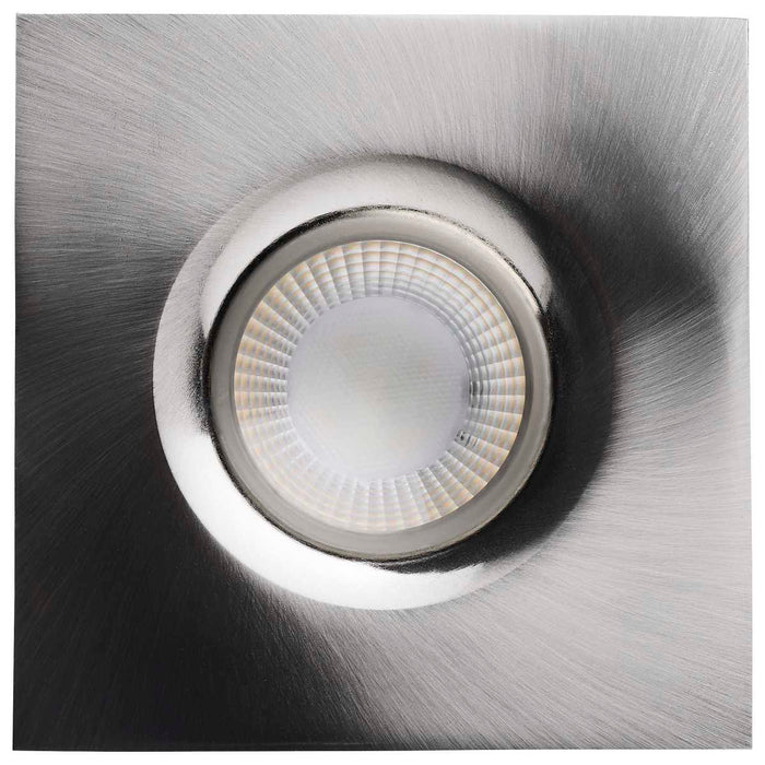 Remote Driver LED Downlight Satco S11635R1 10 Watt LED Direct Wire Downlight - Remote Driver - CCT Selectable - Dimmable - Square - Brushed Nickel Finish Satco