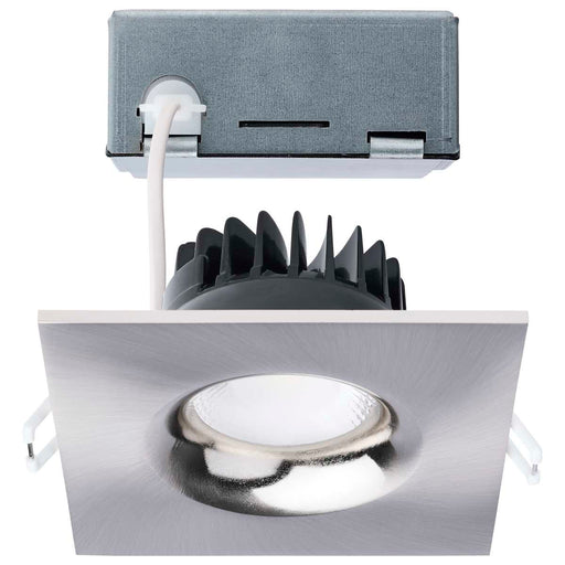 Remote Driver LED Downlight Satco S11635R1 10 Watt LED Direct Wire Downlight - Remote Driver - CCT Selectable - Dimmable - Square - Brushed Nickel Finish Satco
