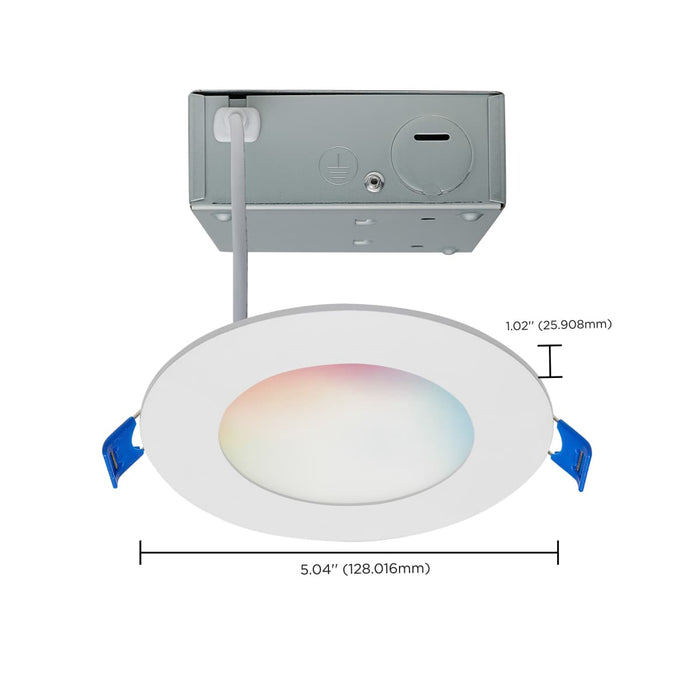 Downlight Satco S11636 Starfish - 8 Watt LED Direct Wire Downlight - 4-Inch - Remote Driver - RGBTW - Round - White Finish Satco