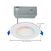 Downlight Satco S11636 Starfish - 8 Watt LED Direct Wire Downlight - 4-Inch - Remote Driver - RGBTW - Round - White Finish Satco