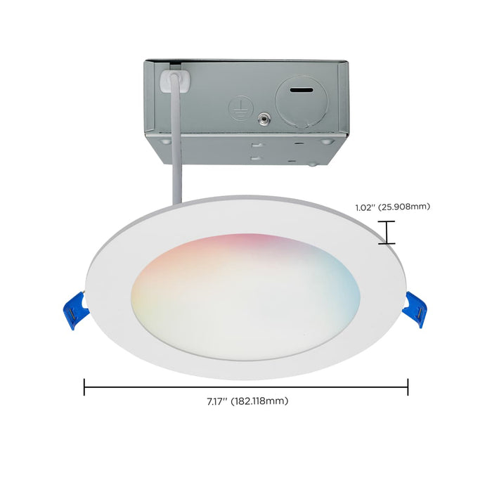 Downlight Satco S11637 Starfish - 11 Watt LED Direct Wire Downlight - 6-Inch - Remote Driver - RGBTW - Round - White Finish Satco