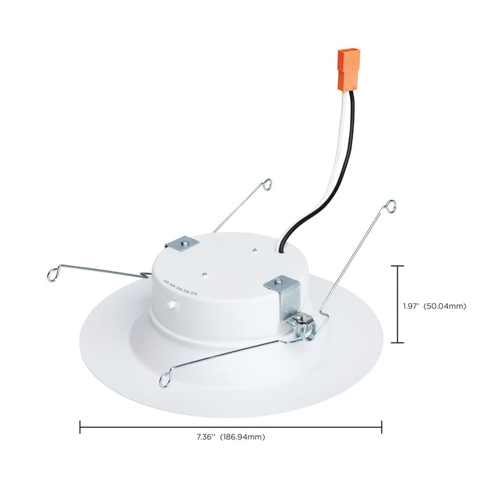 Downlight Retrofit Satco S11646 12.5 Watt LED High Lumen Downlight Retrofit - 5-6 Inch - 27K/30K/35K/40K/50K CCT Selectable - 120 Volts - Dimmable - White Finish Satco
