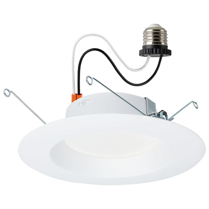 Downlight Retrofit Satco S11646 12.5 Watt LED High Lumen Downlight Retrofit - 5-6 Inch - 27K/30K/35K/40K/50K CCT Selectable - 120 Volts - Dimmable - White Finish Satco