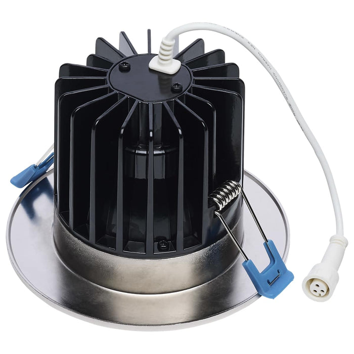 Remote Driver LED Downlight Satco S11672 16/20/24 Watt LED Remote Driver Downlight - 27K/30K/35K/40K/50K CCT - Field Selectable - Round - Brushed Nickel Finish - Dual Dimming - 120-277 Volt Satco