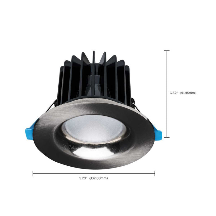Remote Driver LED Downlight Satco S11672 16/20/24 Watt LED Remote Driver Downlight - 27K/30K/35K/40K/50K CCT - Field Selectable - Round - Brushed Nickel Finish - Dual Dimming - 120-277 Volt Satco