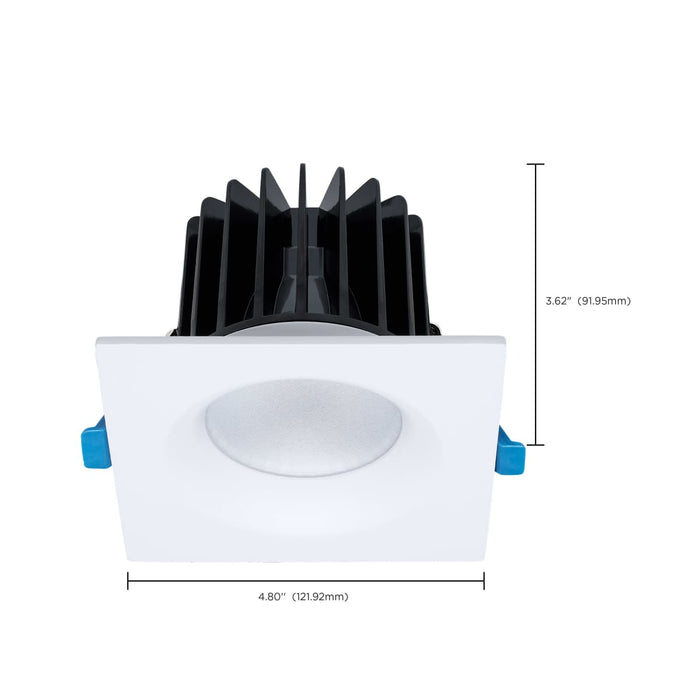 Remote Driver LED Downlight Satco S11673 16/20/24 Watt LED Remote Driver Downlight - 27K/30K/35K/40K/50K CCT - Field Selectable - Square - White Finish - Dual Dimming - 120-277 Volt Satco
