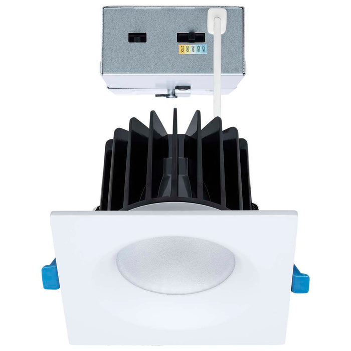 Remote Driver LED Downlight Satco S11673 16/20/24 Watt LED Remote Driver Downlight - 27K/30K/35K/40K/50K CCT - Field Selectable - Square - White Finish - Dual Dimming - 120-277 Volt Satco