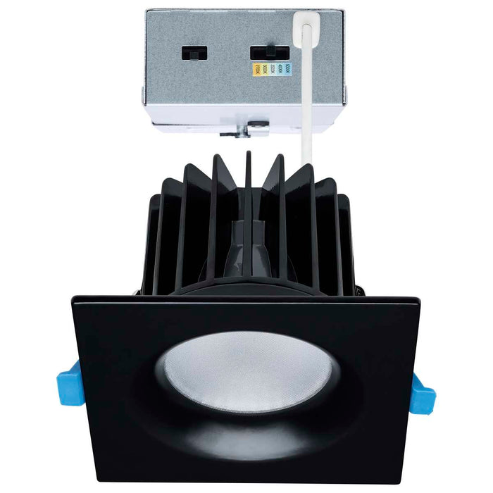 Remote Driver LED Downlight Satco S11674 16/20/24 Watt LED Remote Driver Downlight - 27K/30K/35K/40K/50K CCT - Field Selectable - Square - Black Finish - Dual Dimming - 120-277 Volt Satco