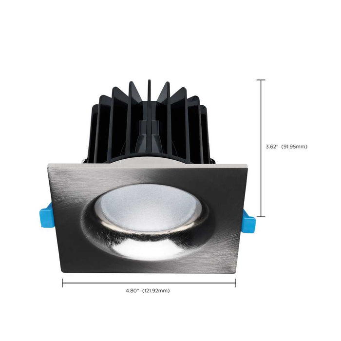 Remote Driver LED Downlight Satco S11675 16/20/24 Watt LED Remote Driver Downlight - 27K/30K/35K/40K/50K CCT - Field Selectable - Square - Brushed Nickel Finish - Dual Dimming - 120-277 Volt Satco
