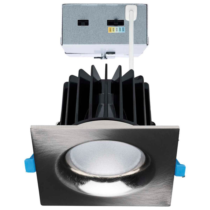 Remote Driver LED Downlight Satco S11675 16/20/24 Watt LED Remote Driver Downlight - 27K/30K/35K/40K/50K CCT - Field Selectable - Square - Brushed Nickel Finish - Dual Dimming - 120-277 Volt Satco