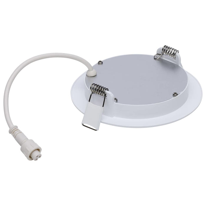 Remote Driver LED Downlight Satco S11680 8 Watt LED Direct Wire Performer Series Downlight - Remote Driver - 4 Inch - 27K/3K/35K/4K/5K CCT Selectable - Round - Flat Face - White Finish Satco
