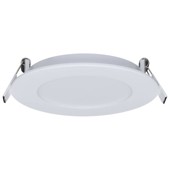 Remote Driver LED Downlight Satco S11680 8 Watt LED Direct Wire Performer Series Downlight - Remote Driver - 4 Inch - 27K/3K/35K/4K/5K CCT Selectable - Round - Flat Face - White Finish Satco