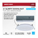 Remote Driver LED Downlight Satco S11680 8 Watt LED Direct Wire Performer Series Downlight - Remote Driver - 4 Inch - 27K/3K/35K/4K/5K CCT Selectable - Round - Flat Face - White Finish Satco