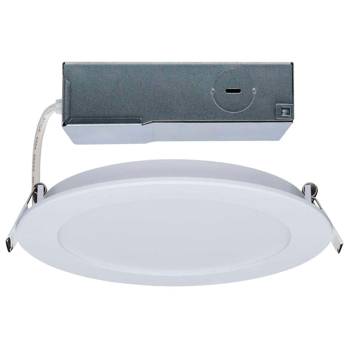 Remote Driver LED Downlight Satco S11681 11 Watt LED Direct Wire Performer Series Downlight - Remote Driver - 6 Inch - 27K/3K/35K/4K/5K CCT Selectable - Round - Flat Face - White Finish Satco