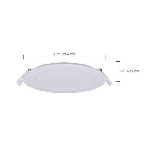 Remote Driver LED Downlight Satco S11691 11/15 Watt - LED Direct Wire Downlight - 27K/3K/35K/4K/5K CCT - Remote Driver - 6 Inch - Round - Flat Face - White Finish - 120-277 Volt - Dual Dimming Satco