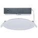 Remote Driver LED Downlight Satco S11691 11/15 Watt - LED Direct Wire Downlight - 27K/3K/35K/4K/5K CCT - Remote Driver - 6 Inch - Round - Flat Face - White Finish - 120-277 Volt - Dual Dimming Satco