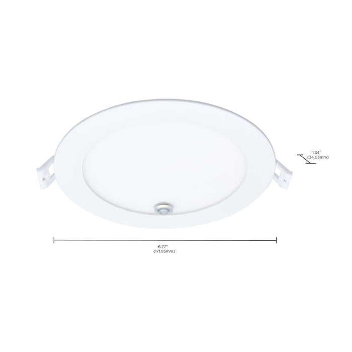 Remote Driver LED Downlight Satco S11697 15/11 Watt LED Direct Wire Downlight - 27K/3K/35K/4K/5K - 6-Inch - Dual Dimming - Round - with Integrated Emergency and Test Switch Satco