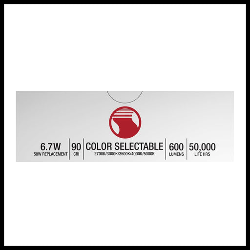 Downlight Retrofit Satco S11800R1 6.7 Watt LED Downlight Retrofit - 4 Inches - CCT Selectable - Round - White Finish - 120 Volt Satco