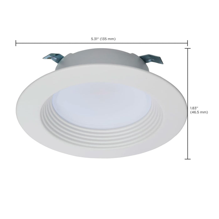 Downlight Retrofit Satco S11800R1 6.7 Watt LED Downlight Retrofit - 4 Inches - CCT Selectable - Round - White Finish - 120 Volt Satco