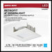 Downlight Retrofit Satco S11820R1 6.7 Watt LED Downlight Retrofit - 4 Inches - CCT Selectable - Square - White Finish - 120 Volt Satco