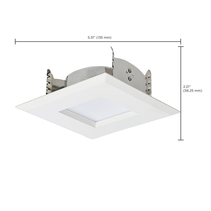 Downlight Retrofit Satco S11820R1 6.7 Watt LED Downlight Retrofit - 4 Inches - CCT Selectable - Square - White Finish - 120 Volt Satco