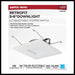 Downlight Retrofit Satco S11821R1 9 Watt LED Downlight Retrofit - 5-6 Inches - CCT Selectable - Square - White Finish - 120 Volt Satco