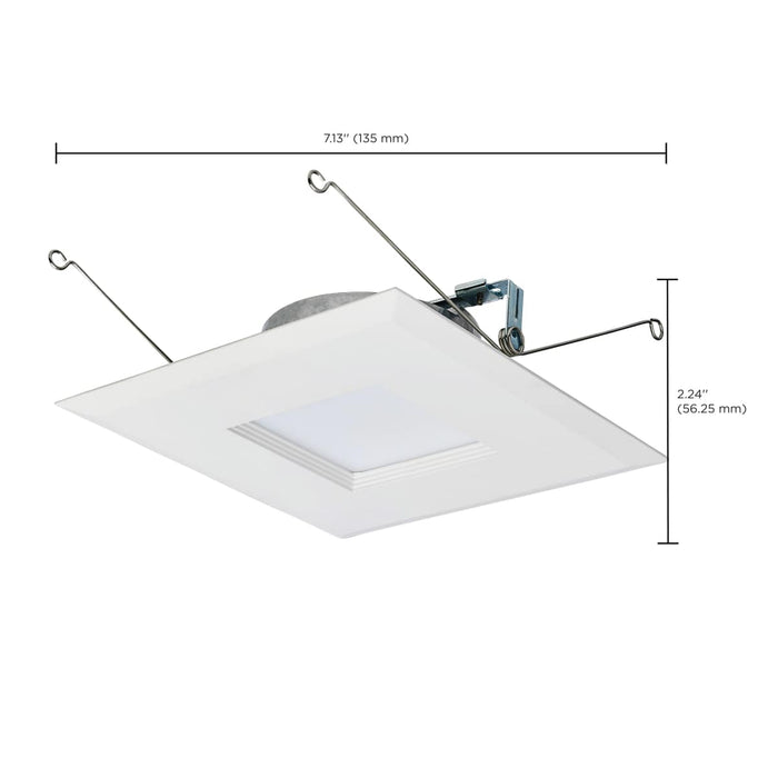 Downlight Retrofit Satco S11821R1 9 Watt LED Downlight Retrofit - 5-6 Inches - CCT Selectable - Square - White Finish - 120 Volt Satco