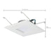 Downlight Retrofit Satco S11821R1 9 Watt LED Downlight Retrofit - 5-6 Inches - CCT Selectable - Square - White Finish - 120 Volt Satco