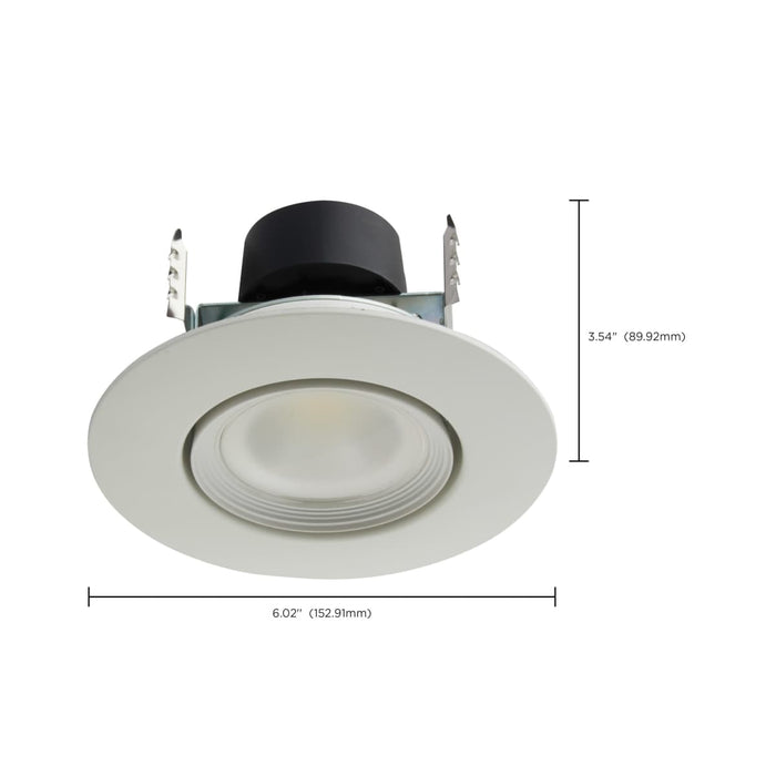 Downlight Retrofit Satco S11822 7.5 Watt LED Directional Retrofit Downlight - Gimbaled - 4 in. - Adjustable Color Temperature - 60 deg. Beam Angle - 120 Volt Satco