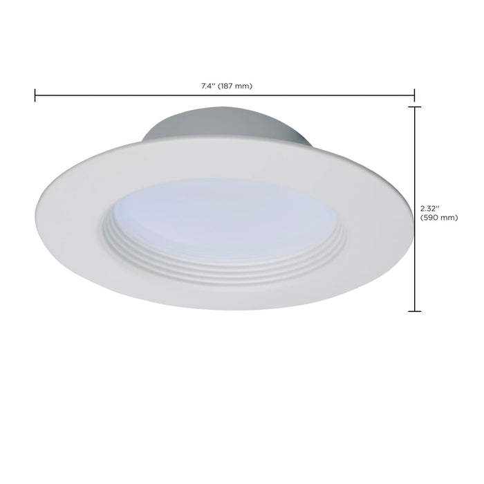 Downlight Retrofit Satco S11825R1 13.7 Watt LED Downlight Retrofit - 5-6 Inches - CCT Selectable - Round - White Finish - 120 Volt Satco